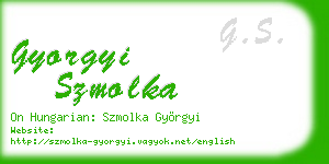 gyorgyi szmolka business card